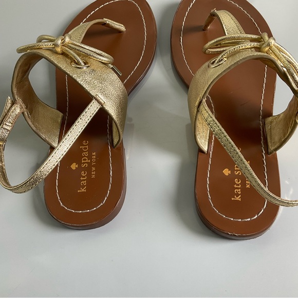 Kate Spade gold leather sandals - Picture 4 of 6